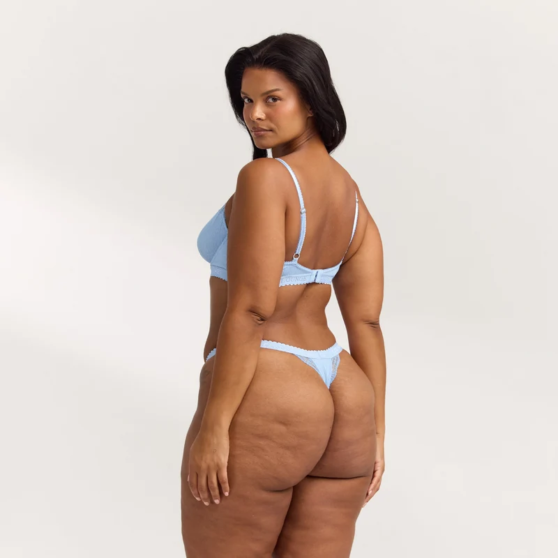 Ribbed Balcony BH - Blau