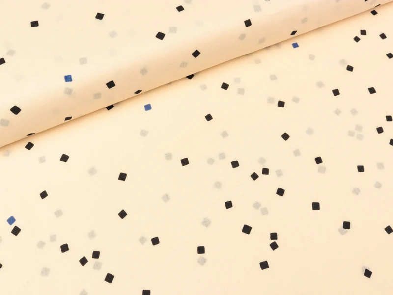 Reststück 51cm - Baumwollbatist Shine blue-black by Atelier Brunette