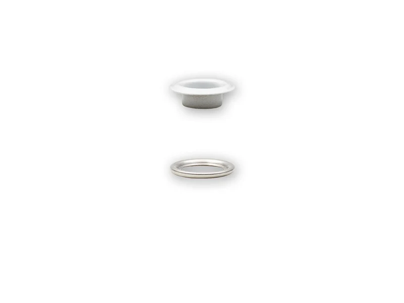 Prym 542520 Ösen mit Scheiben weiß - Ø 8mm - 32 Stück, kompatibel mit dem Vario Creative Tool