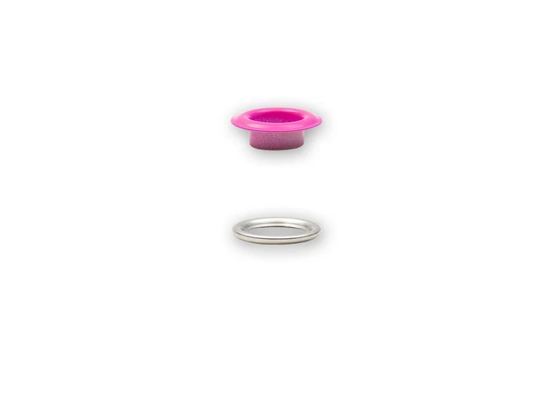 Prym 542529 Ösen mit Scheiben pink - Ø 8mm - 32 Stück, kompatibel mit dem Vario Creative Tool
