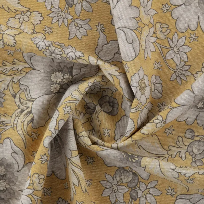 Dekostoff Flower Power - yellow 280 cm