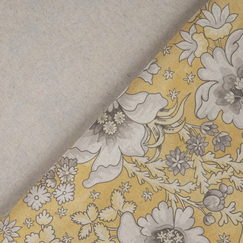 Dekostoff Flower Power - yellow 280 cm