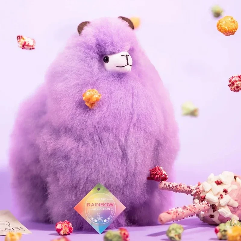 Plüsch-Maskottchen Alpaka Rainbows – Violet 23 cm