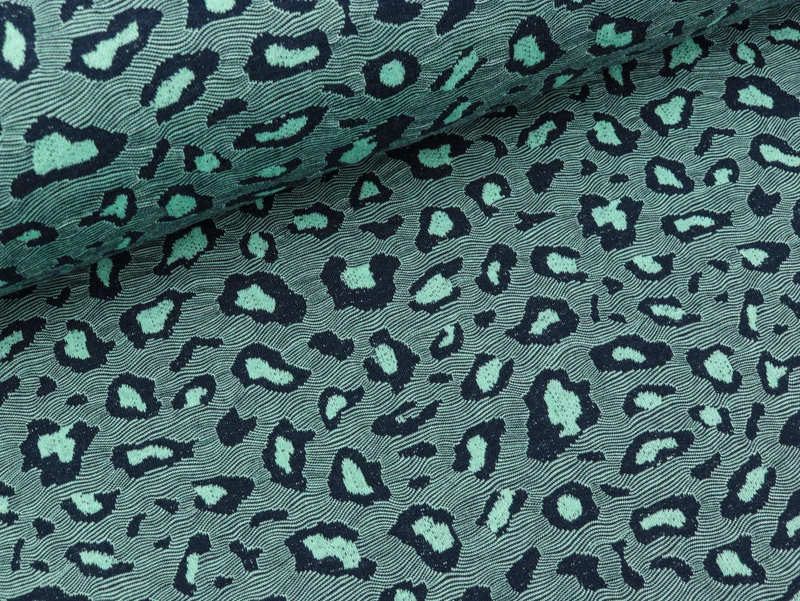 Reststück 66cm - Hamburger Liebe Weekender 3D Jacquard Single Safari verdino-blue navy