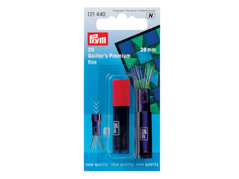 Prym 121440 Quilting Nähnadeln Premium fein - 26mm - 20 Stück