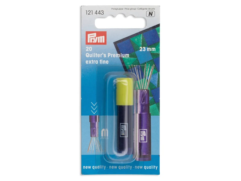 Prym 121443 Quilting Nähnadeln Premium extrafein - 23mm - 20 Stück