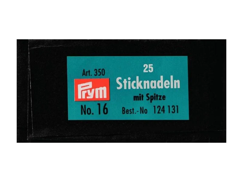 Prym 124131 Sticknadeln mit Spitze silberfarbig - Ø 1,6mm x 55mm No. 16 - 25 Stück