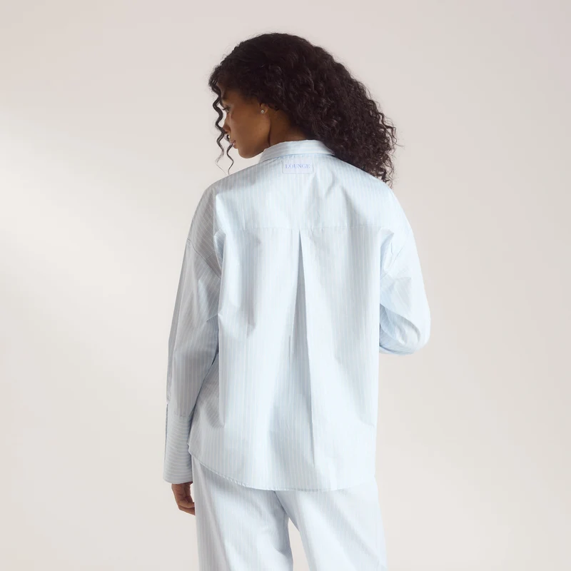 Bloom & Stripe Pyjamahemd - Blau