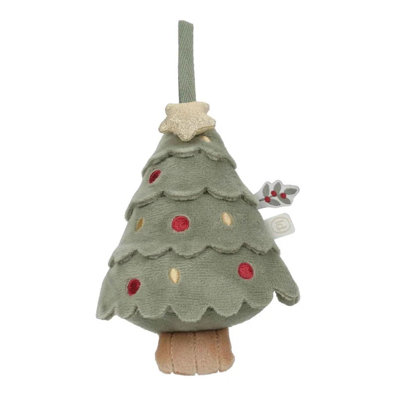 Rosa Weihnachtsanhänger – 4-teiliger Plüsch-Dekoset für den Weihnachtsbaum