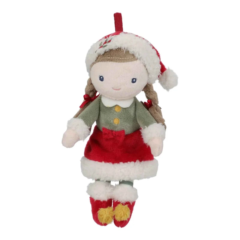 Rosa Weihnachtsanhänger – 4-teiliger Plüsch-Dekoset für den Weihnachtsbaum