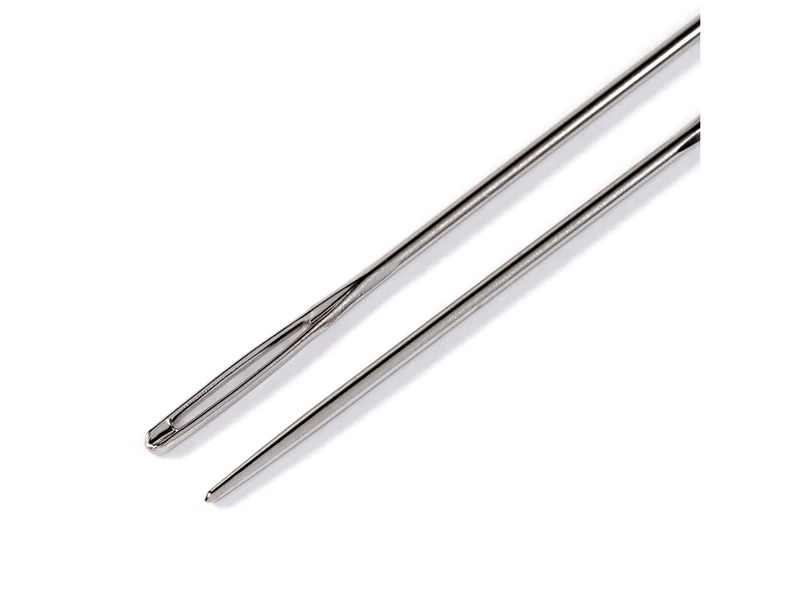 Prym 124165 Sticknadeln ohne Spitze silberfarbig - Ø 1,2mm x 50mm No. 18 - 25 Stück