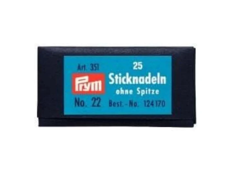 Prym 124170 Sticknadeln ohne Spitze silberfarbig - Ø 0,9mm x 40mm No. 22 - 25 Stück