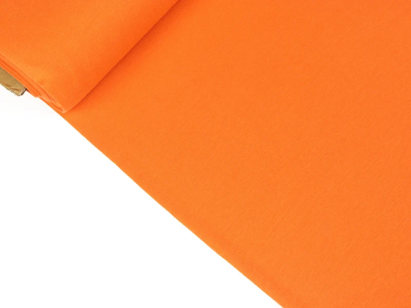 Reststück 7cm - Glatte Bündchenware Heike orange