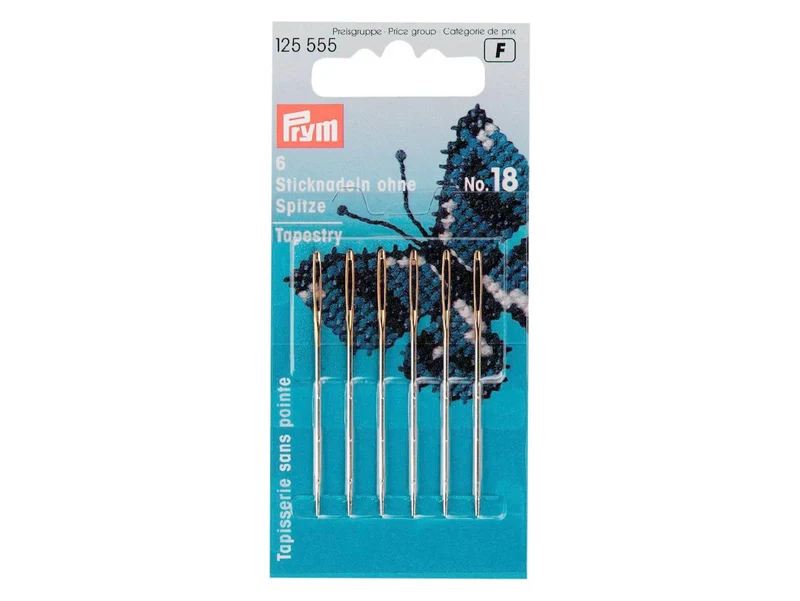 Prym 125555 Sticknadeln ohne Spitze - Ø 1,2mm x 50mm No. 18 - 6 Stück