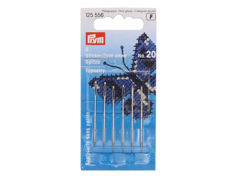 Prym 125556 Sticknadeln ohne Spitze - Ø 1,0mm x 43mm No. 20 - 6 Stück