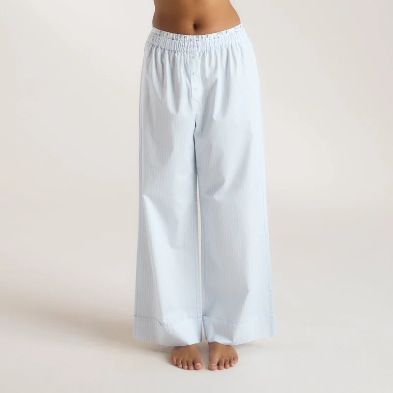 Bloom & Stripe Pyjamahose - Blau