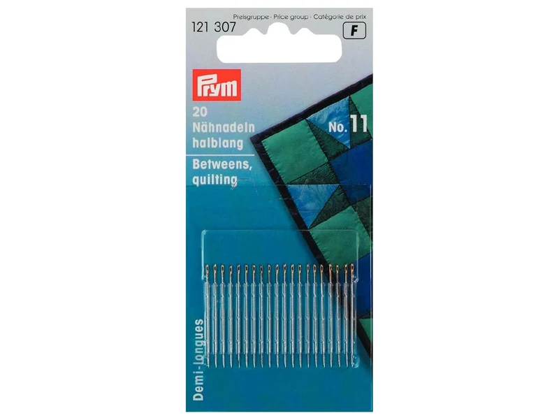 Prym 121307 Nähnadeln halblang silberfarbig - Ø 0,5mm x 26mm No. 11 - 20 Stück