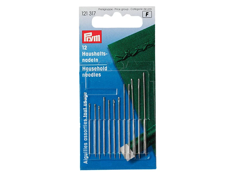 Prym 121317 Haushaltsnadeln silberfarbig sortiert - 12 Stück