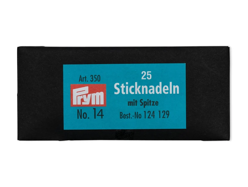 Prym 124129 Sticknadeln mit Spitze silberfarbig - Ø 1,9mm x 60mm No. 14 - 25 Stück