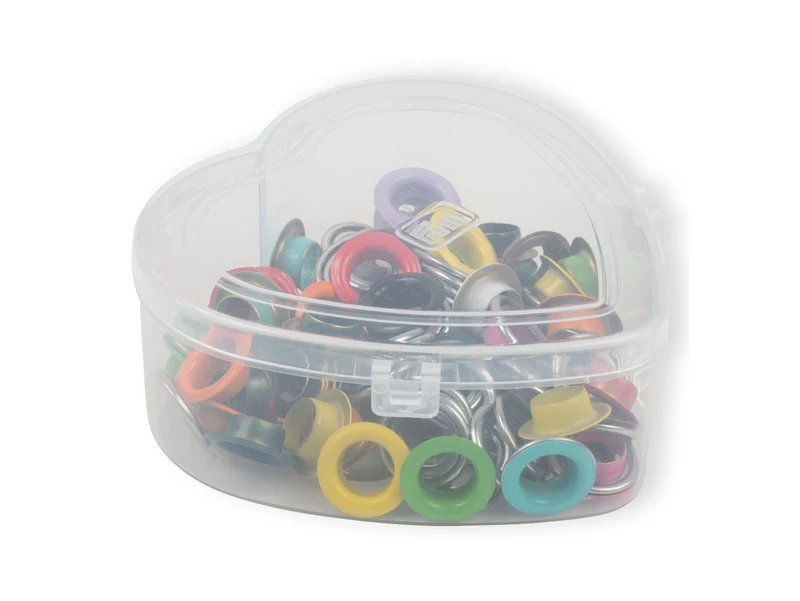 Prym 542621 Ösen mit Scheiben bunt - Ø 11mm - 55 Stück