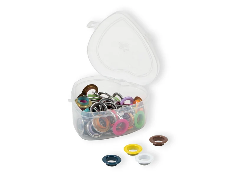 Prym 542622 Ösen mit Scheiben bunt - Ø 14mm - 44 Stück