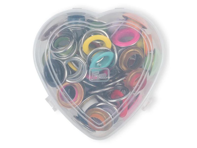 Prym 542622 Ösen mit Scheiben bunt - Ø 14mm - 44 Stück