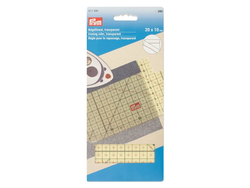 Prym 611490 Bügellineal transparent - 20 x 10cm