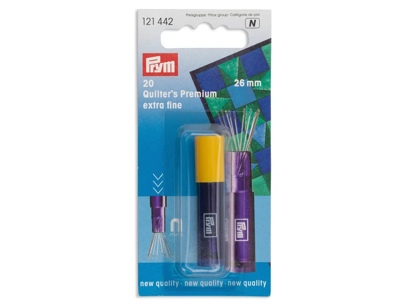 Prym 121442 Quilting Nähnadeln Premium extrafein - 26mm - 20 Stück