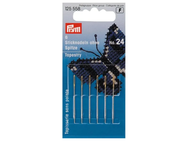 Prym 125558 Sticknadeln ohne Spitze - Ø 0,8mm x 37mm No. 24 - 6 Stück