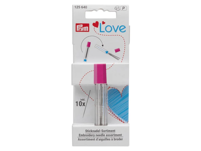 Prym Love 125640 Sticknadel-Sortiment im Köcher - inkl. 10 Sticknadeln mit und ohne Spitze