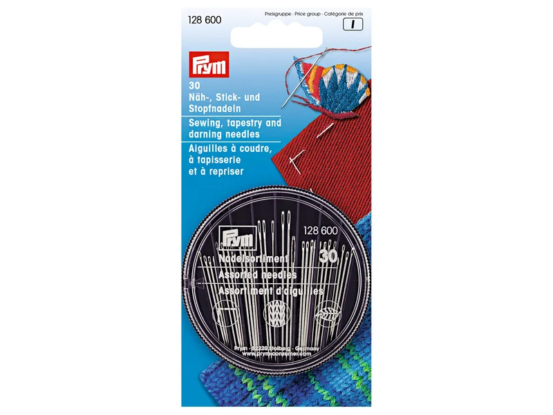 Prym 128600 Näh-, Stick-, Stopfnadeln in Nadeldose - 30 Stück