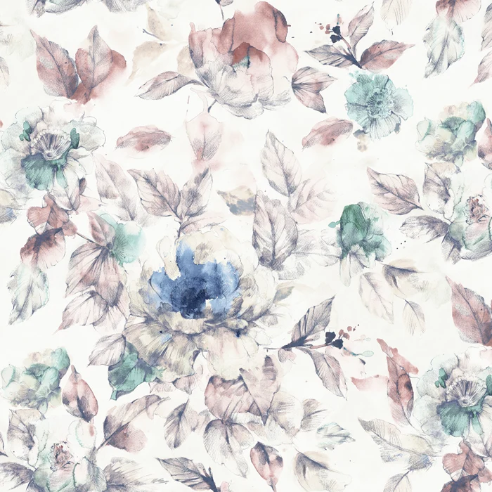 Bio Satin Flower - indigo 280 cm