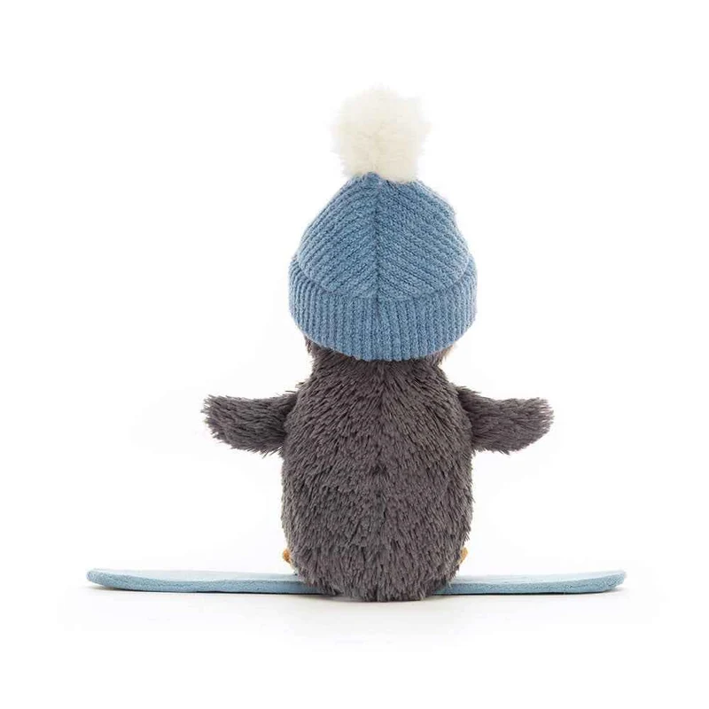 Plüsch-Pinguin auf Snowboard 12 cm