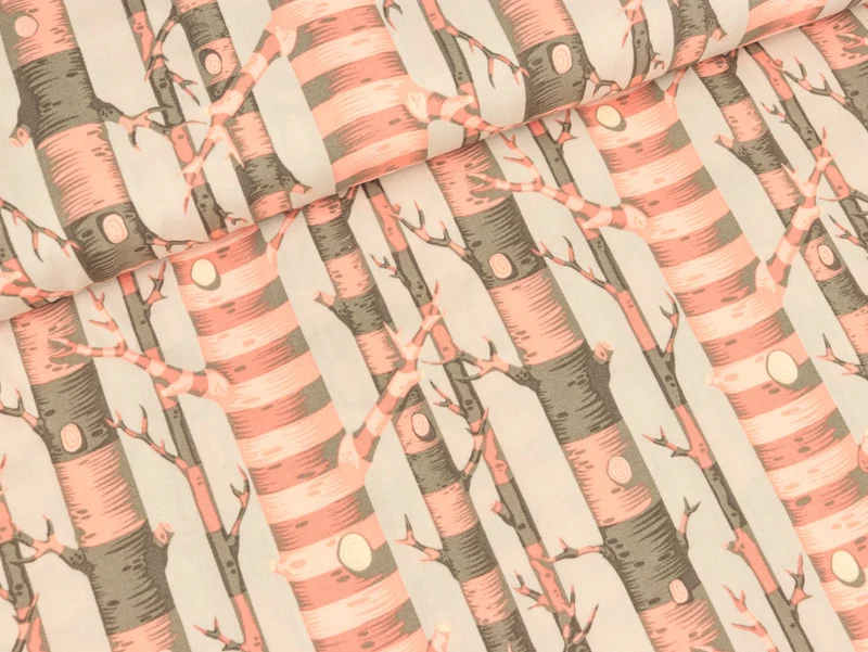 Reststück 33cm - Baumwollstoff Forest stripe sorbet by Tula Pink