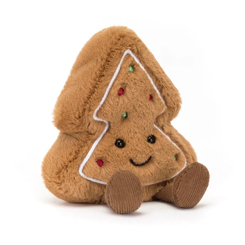 Plüsch-Weihnachtsbaum aus Lebkuchen, 14 cm