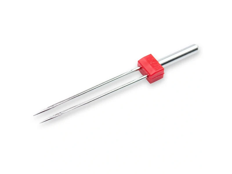 Prym 154910 Doppel-Nähmaschinennadeln mit Flachkolben - Universal Zwillingsnadel - No. 2,5 / 75