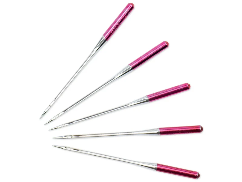 Prym 154935 Nähmaschinennadeln mit Flachkolben - Sticken - No. 75 + 90 - 5 Stück