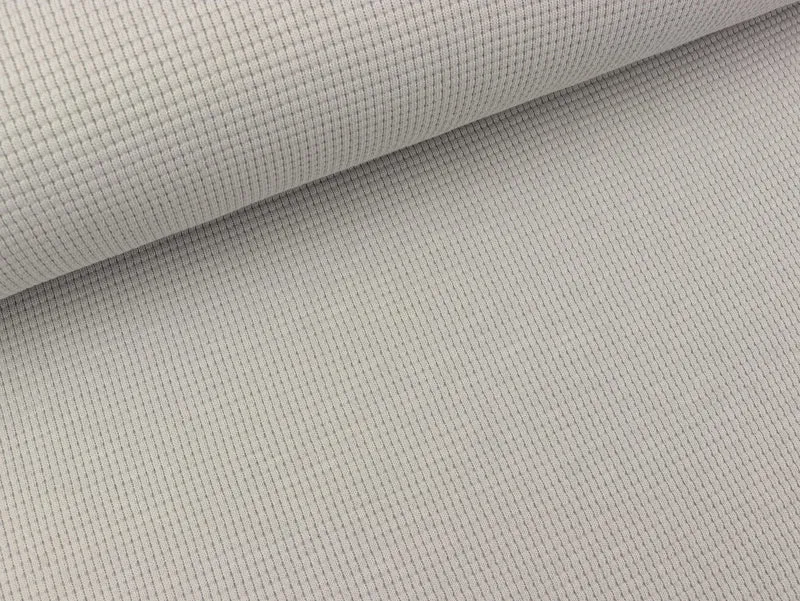Reststück 84cm - Waffeljersey Clarissa hellgrau uni