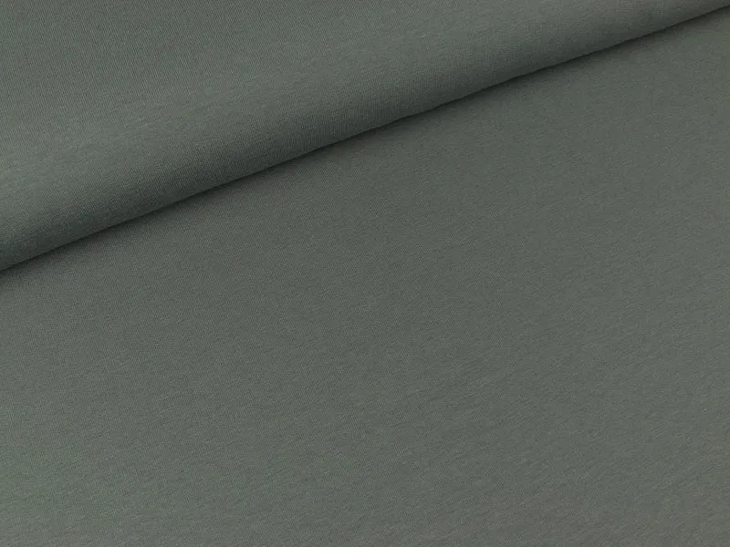Reststück 24cm - Leichter Sweat Maike mittelgrau uni