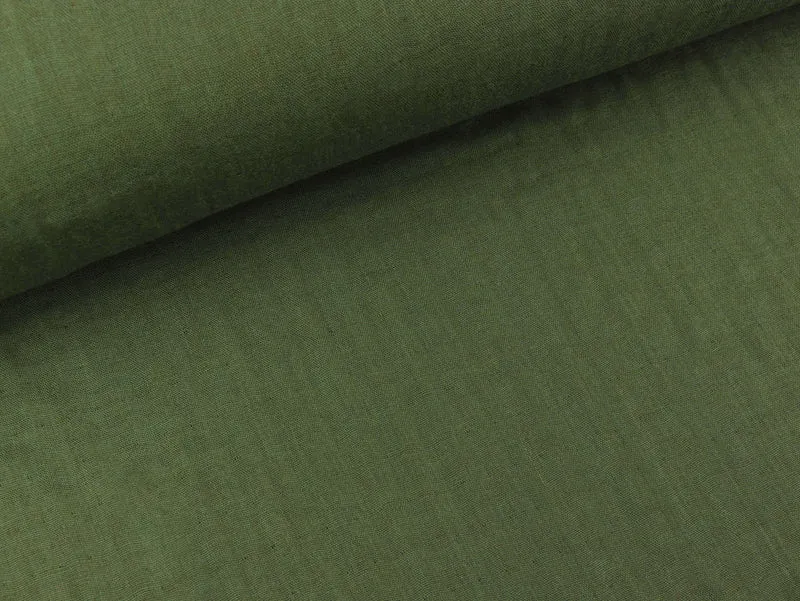 Reststück 45cm - Double Gauze Melisande moosgrün meliert