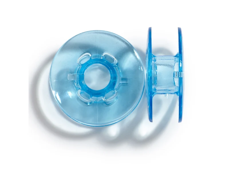 Prym 610361 Nähmaschinenspulen für Doppelumlaufgreifer - Ø 21,9mm x 9,0mm - für Pfaff & Meister - Kunststoff transparent 4 Stück