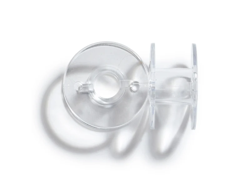 Prym 610362 Nähmaschinenspulen für Horizontalgreifer - Ø 20,5mm x 11,5mm - für JANOME, Brother & Singer - Kunststoff transparent 4 Stück