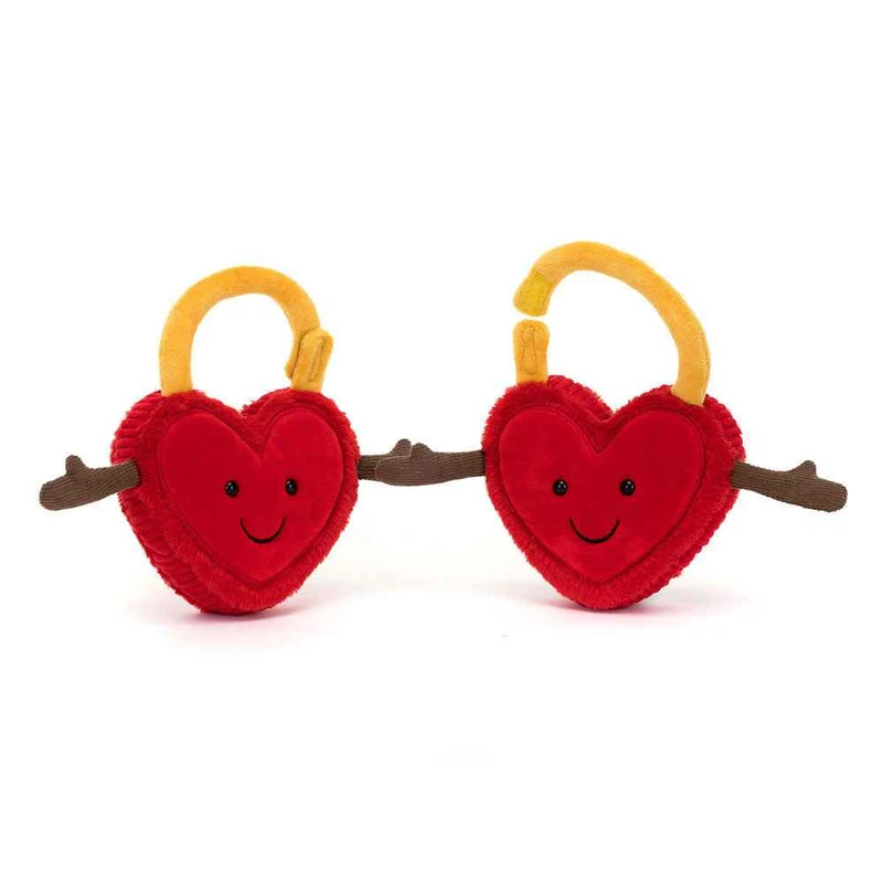 Plüsch-Liebes-Vorhängeschlösser Val&Tina 22 cm