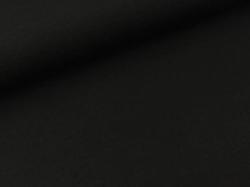 Reststück 20cm - Heavy Punta di Roma Brushed Jersey schwarz