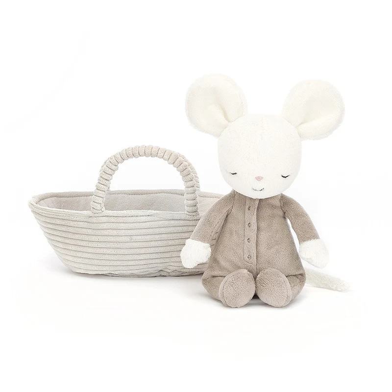 Plüschmaus im Korb – Rock-a-Bye 19 cm