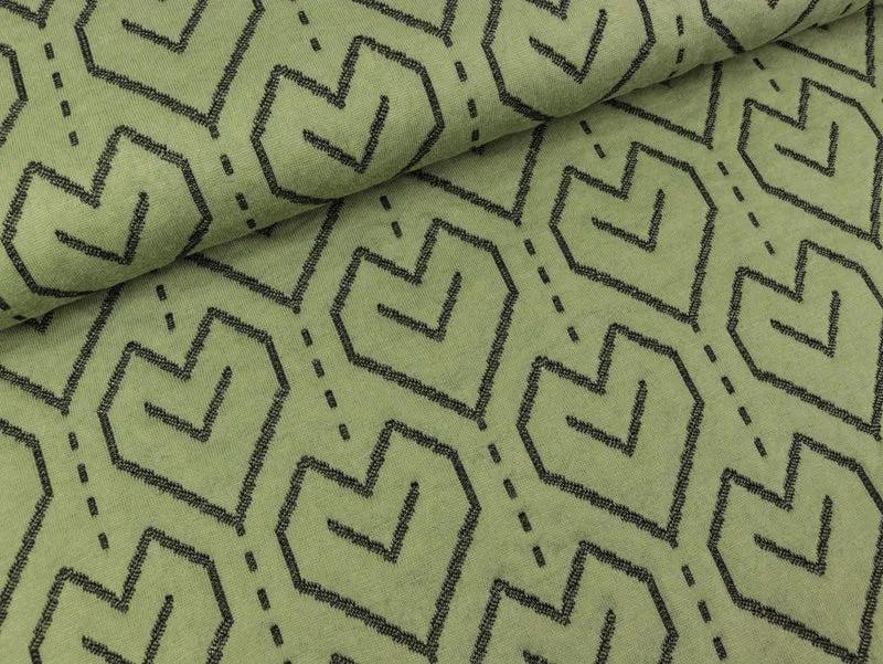 Reststück 78cm - Hamburger Liebe Darling Things Jacquard Knit Stepper Heartfelt caccia-schwarz