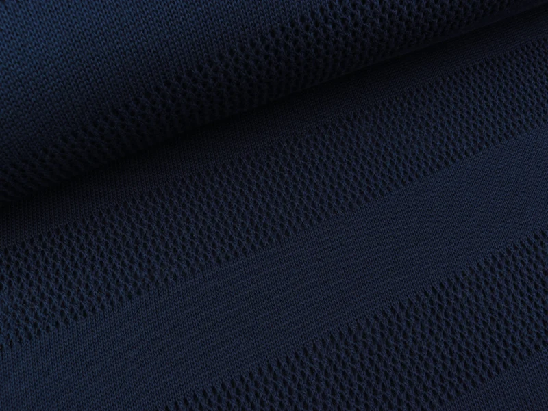 Reststück 70cm - Hamburger Liebe Bliss Grobstrick Stripe Knitty blue navy