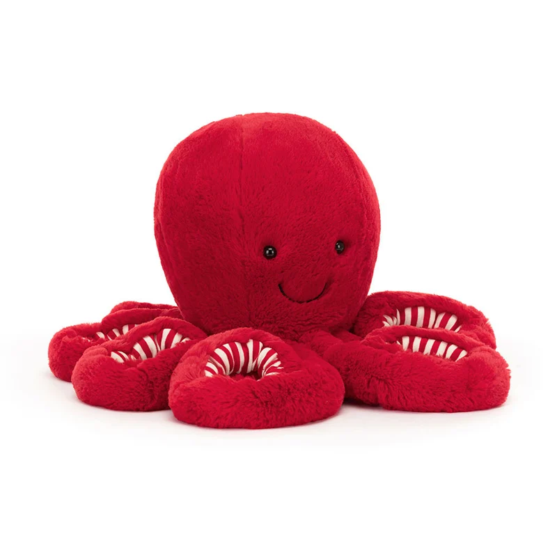 Plüsch-Oktopus – cranberry 27 cm