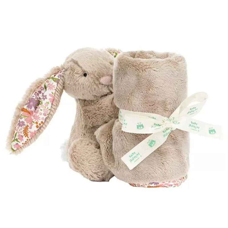 Stofftier Kuscheltier Hase mit Blumenöhrchen Petal – Beige 34 cm