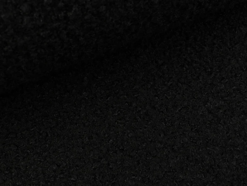 Reststück 38cm - Boucle schwarz uni